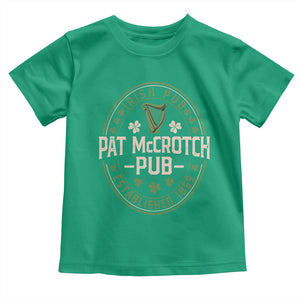 Pat McCrotch Irish Pub Toddler T Shirt St Patricks Day Dirty Adult Drinking TS11 Irish Green Print Your Wear