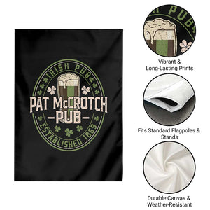Funny Pat McCrotch Irish Pub Garden Flag St Patricks Day Adult Humor Party Drinking TS11 Print Your Wear