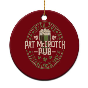 Funny Pat McCrotch Irish Pub Ceramic Ornament St Patricks Day Adult Humor Party Drinking TS11 1pc Red Print Your Wear