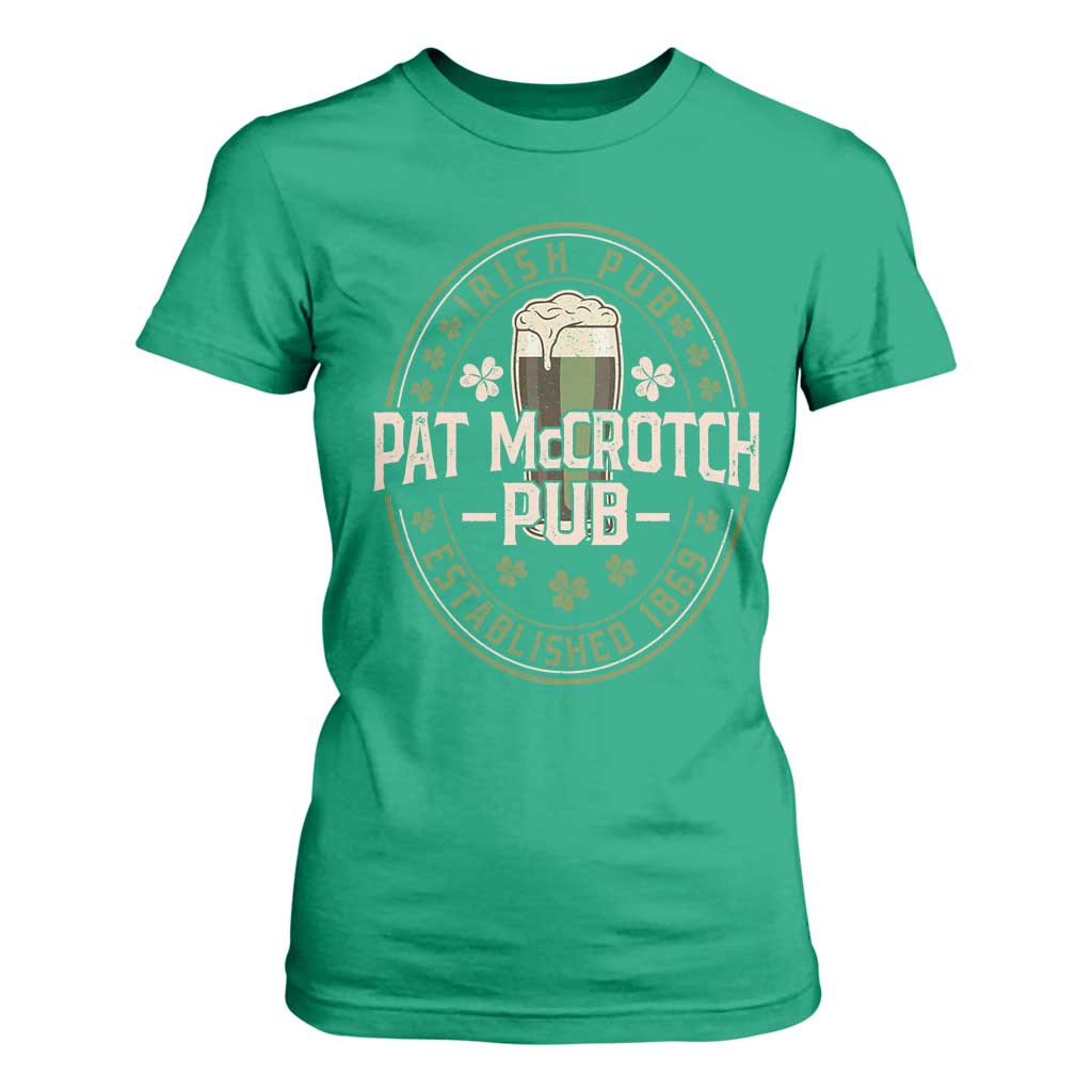 Funny Pat McCrotch Irish Pub T Shirt For Women St Patricks Day Adult Humor Party Drinking TS11 Irish Green Print Your Wear