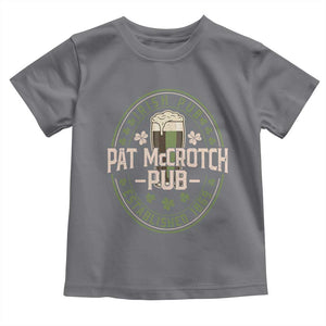 Funny Pat McCrotch Irish Pub Toddler T Shirt St Patricks Day Adult Humor Party Drinking TS11 Charcoal Print Your Wear