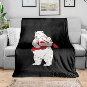 Greenland Is Not For Sale Throw Blanket Greenland Bear Hug TS11 Print Your Wear