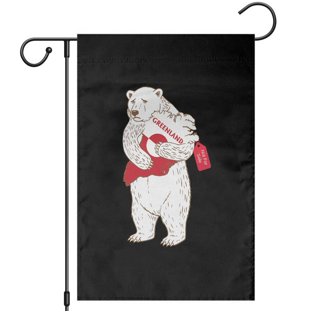 Greenland Is Not For Sale Garden Flag Greenland Bear Hug TS11 Black Print Your Wear