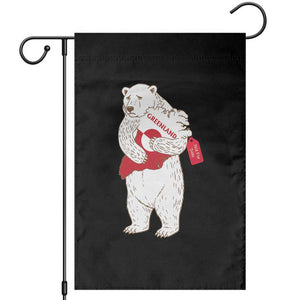 Greenland Is Not For Sale Garden Flag Greenland Bear Hug TS11 Black Print Your Wear