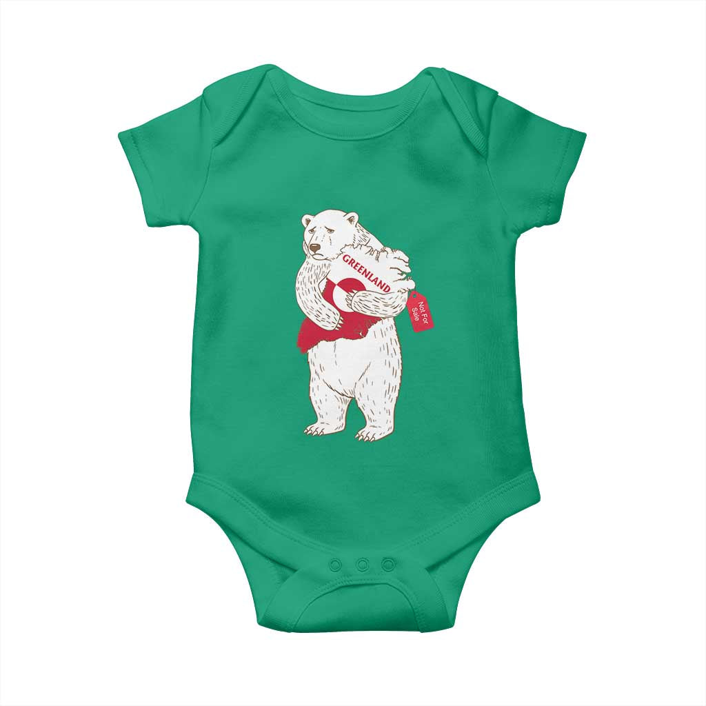 Greenland Is Not For Sale Baby Onesie Greenland Bear Hug TS11 Irish Green Print Your Wear