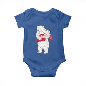 Greenland Is Not For Sale Baby Onesie Greenland Bear Hug TS11 Royal Blue Print Your Wear