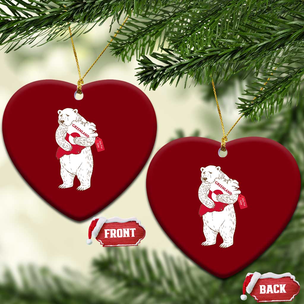 Greenland Is Not For Sale Ceramic Ornament Greenland Bear Hug TS11 Print Your Wear