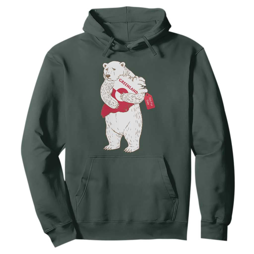 Greenland Is Not For Sale Hoodie Greenland Bear Hug TS11 Dark Forest Green Print Your Wear