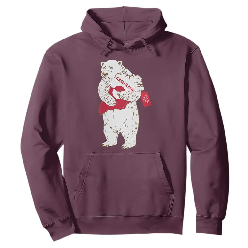 Greenland Is Not For Sale Hoodie Greenland Bear Hug TS11 Maroon Print Your Wear