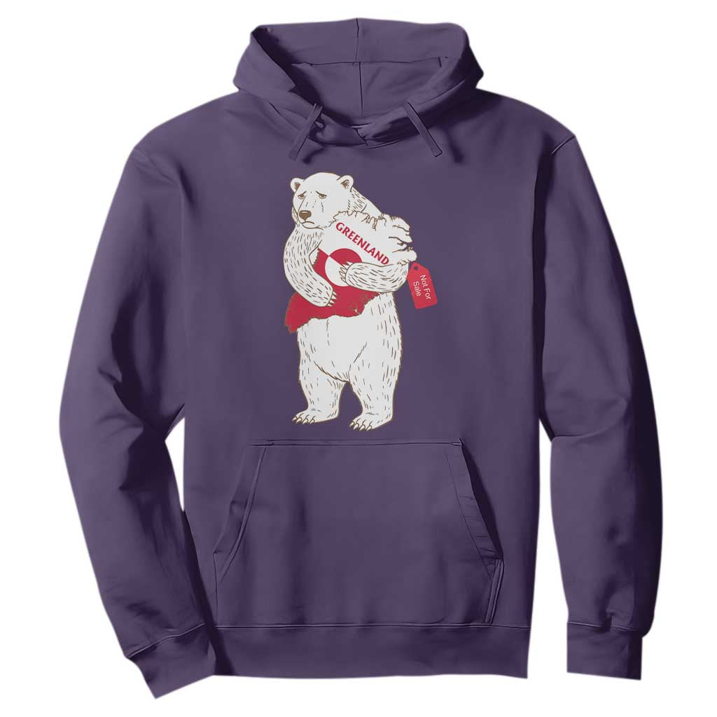 Greenland Is Not For Sale Hoodie Greenland Bear Hug TS11 Purple Print Your Wear