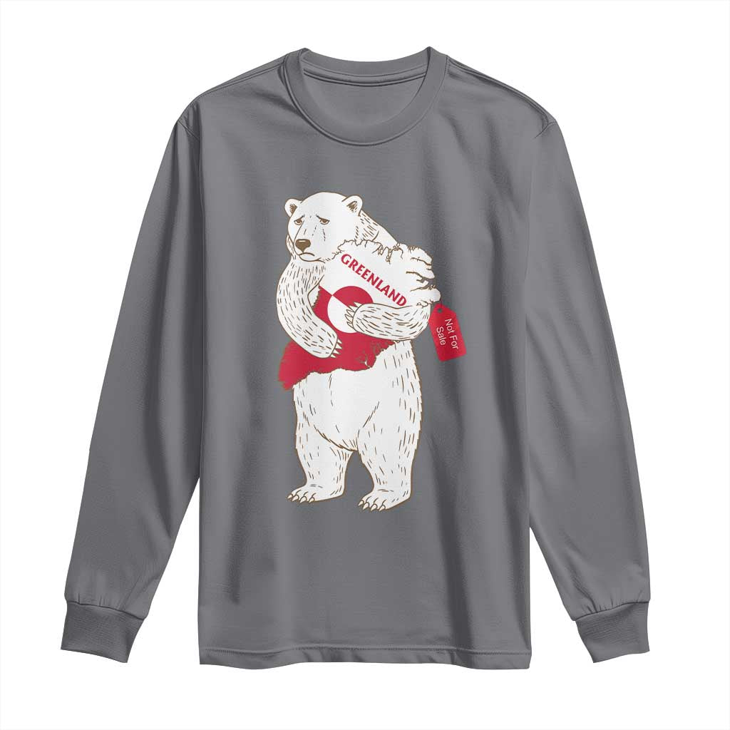 Greenland Is Not For Sale Long Sleeve Shirt Greenland Bear Hug TS11 Charcoal Print Your Wear