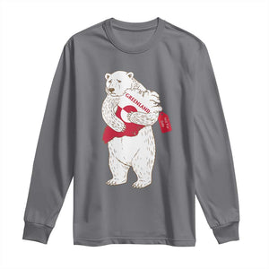 Greenland Is Not For Sale Long Sleeve Shirt Greenland Bear Hug TS11 Charcoal Print Your Wear