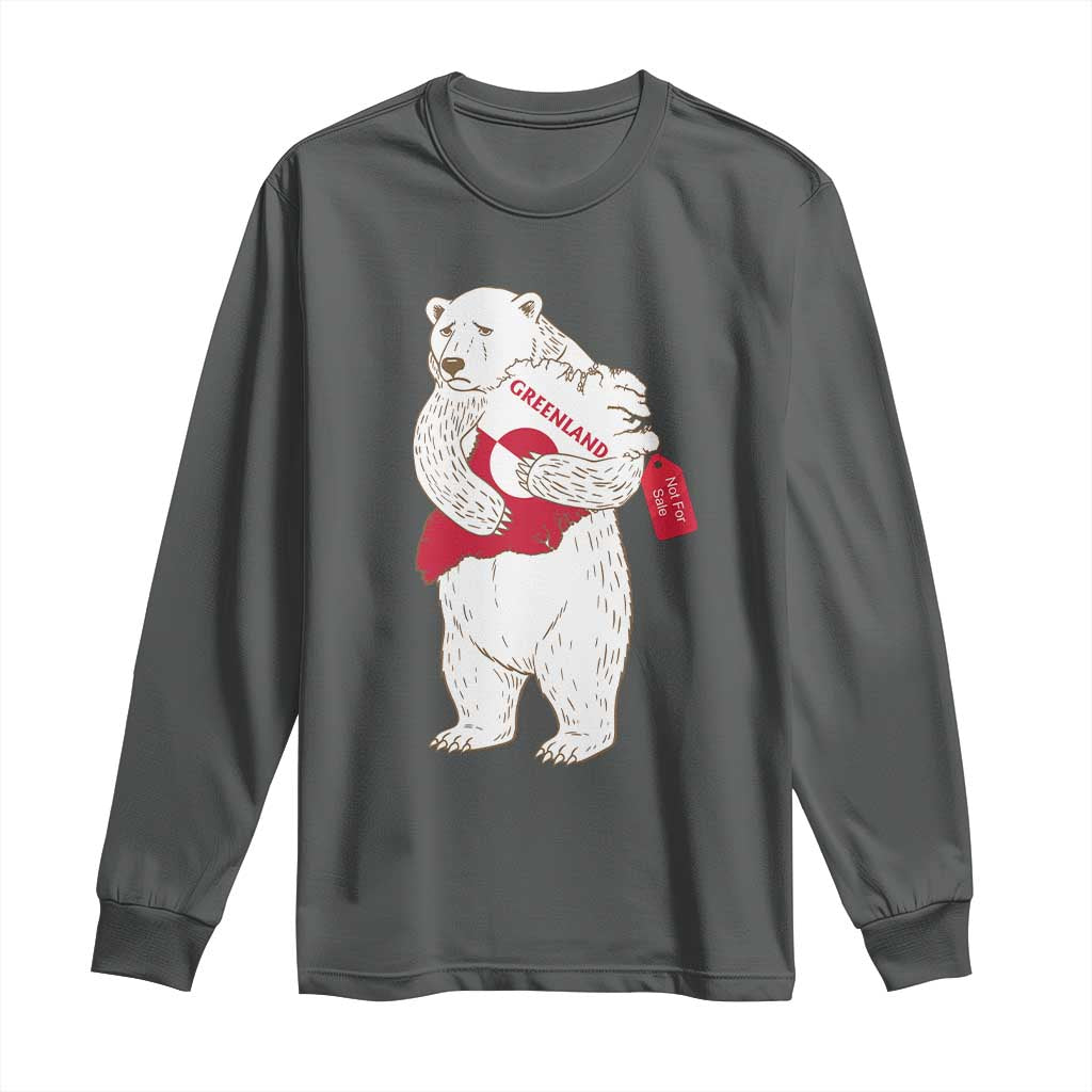 Greenland Is Not For Sale Long Sleeve Shirt Greenland Bear Hug TS11 Dark Heather Print Your Wear