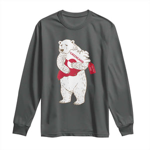 Greenland Is Not For Sale Long Sleeve Shirt Greenland Bear Hug TS11 Dark Heather Print Your Wear