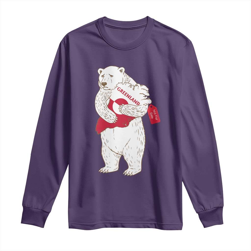 Greenland Is Not For Sale Long Sleeve Shirt Greenland Bear Hug TS11 Purple Print Your Wear