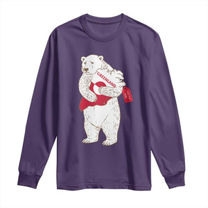Greenland Is Not For Sale Long Sleeve Shirt Greenland Bear Hug TS11 Purple Print Your Wear