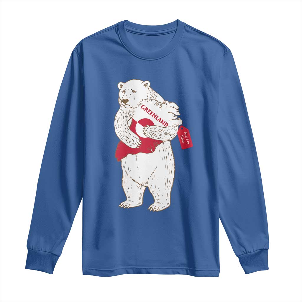 Greenland Is Not For Sale Long Sleeve Shirt Greenland Bear Hug TS11 Royal Blue Print Your Wear