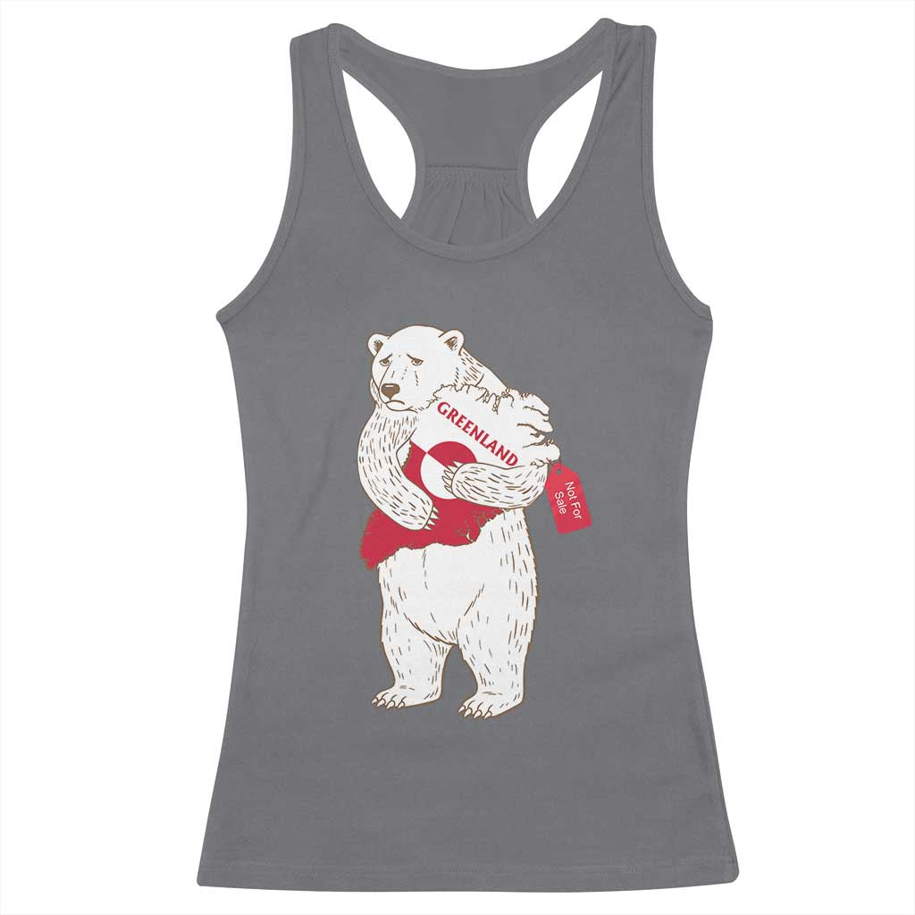 Greenland Is Not For Sale Racerback Tank Top Greenland Bear Hug TS11 Charcoal Print Your Wear