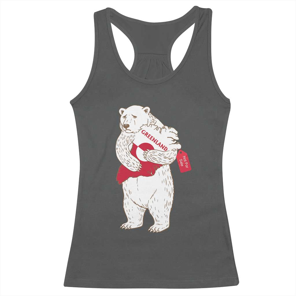 Greenland Is Not For Sale Racerback Tank Top Greenland Bear Hug TS11 Dark Heather Print Your Wear
