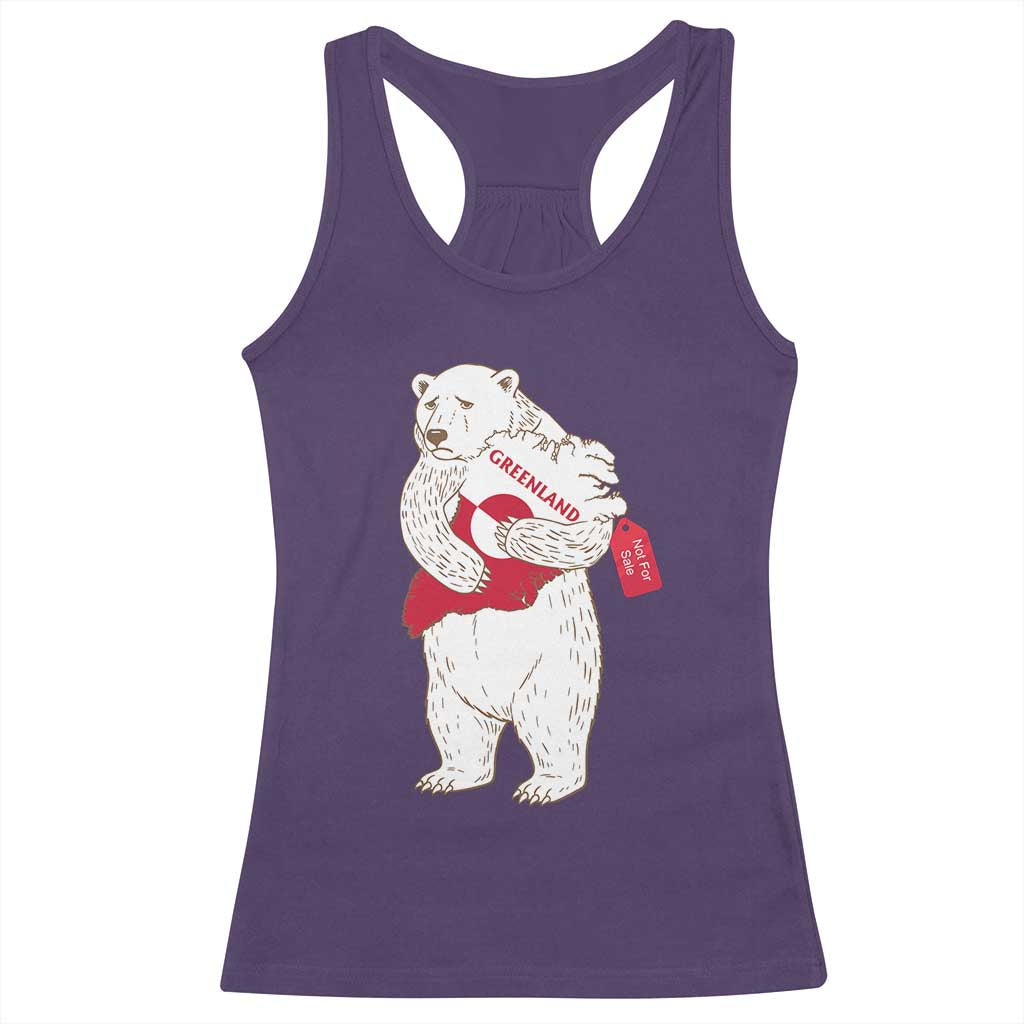 Greenland Is Not For Sale Racerback Tank Top Greenland Bear Hug TS11 Purple Print Your Wear