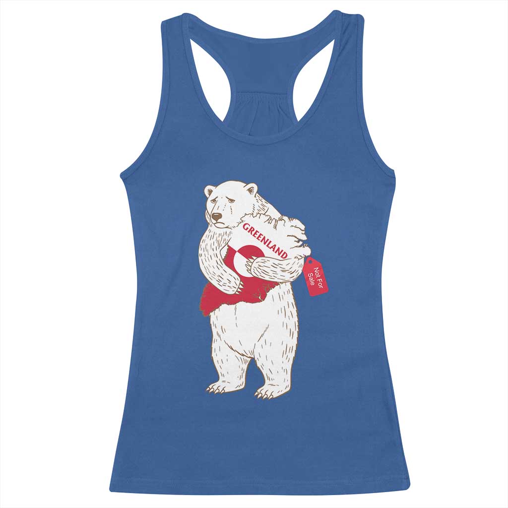 Greenland Is Not For Sale Racerback Tank Top Greenland Bear Hug TS11 Royal Blue Print Your Wear