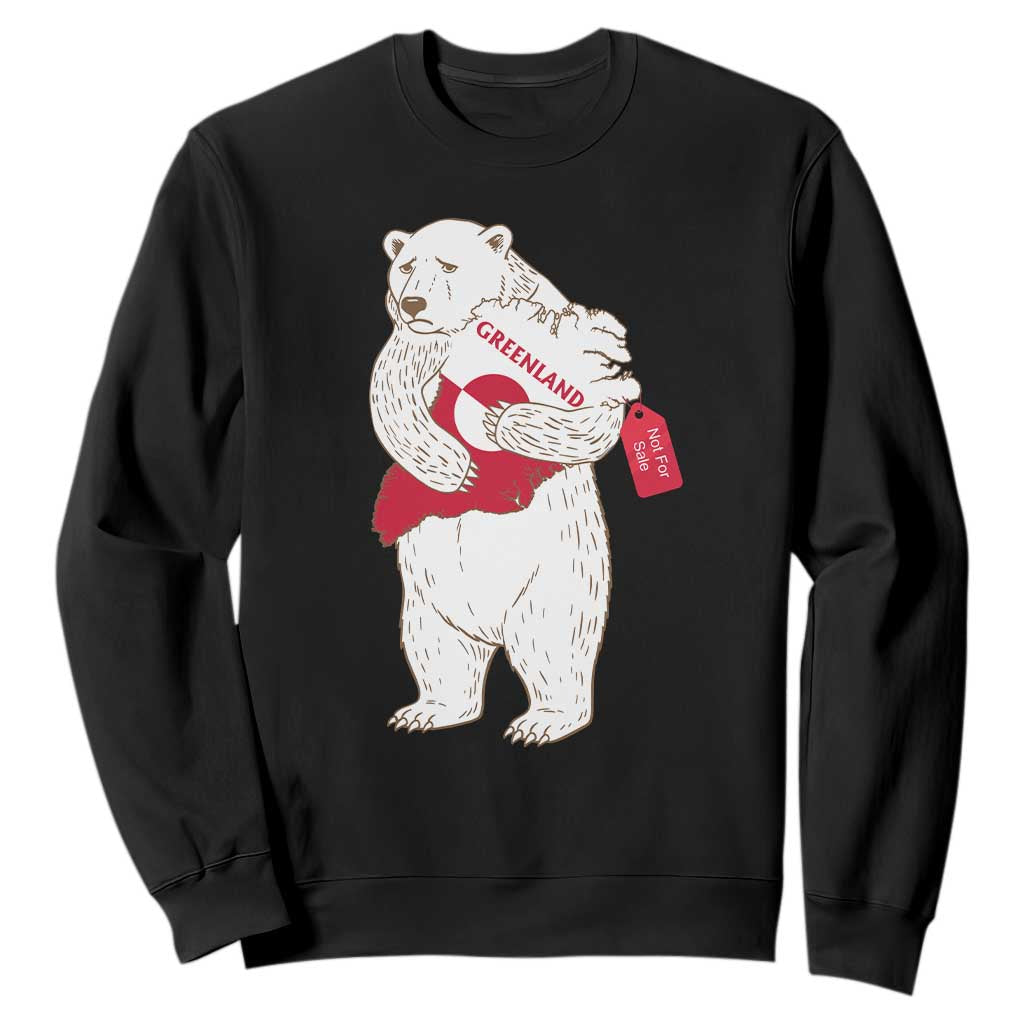 Greenland Is Not For Sale Sweatshirt Greenland Bear Hug TS11 Black Print Your Wear