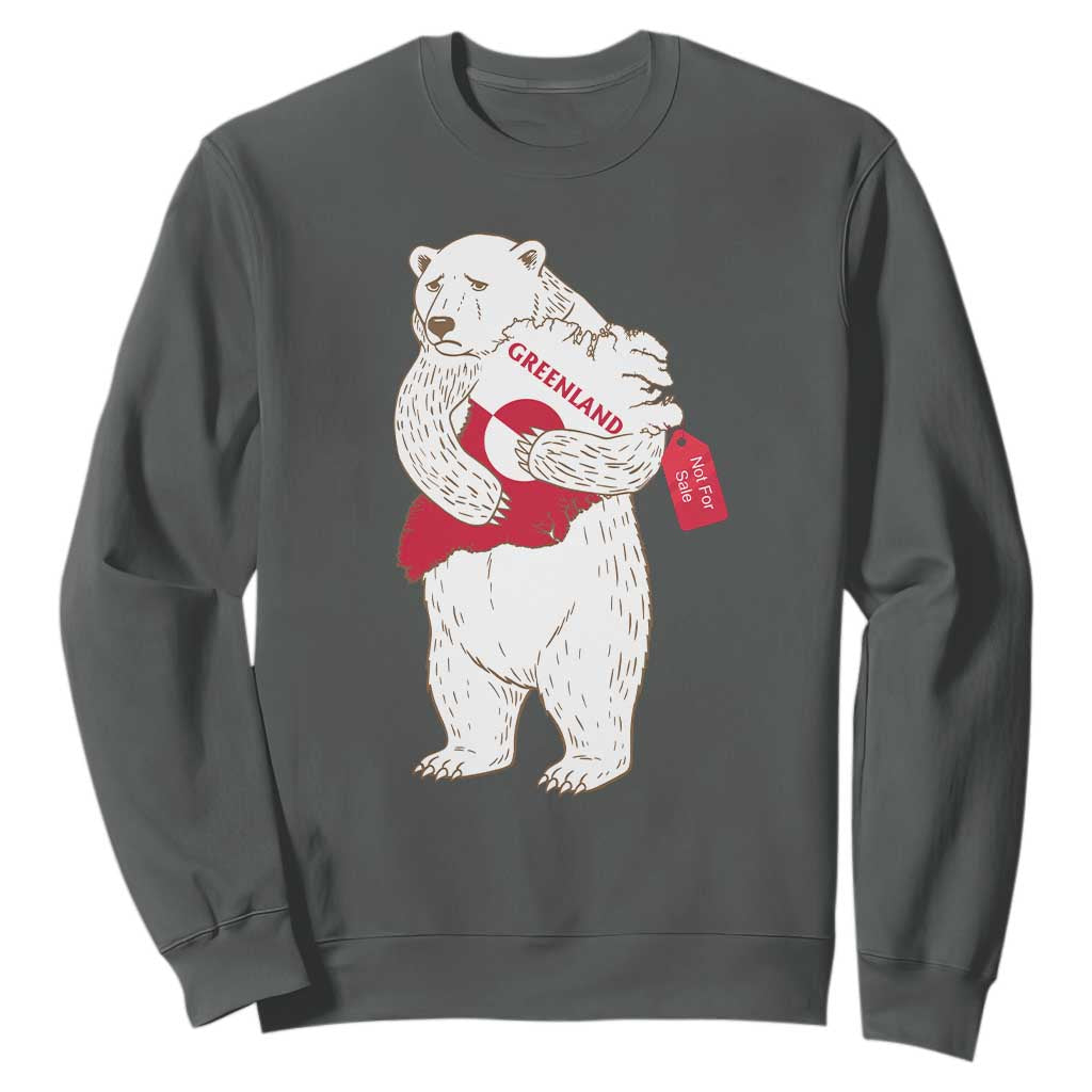 Greenland Is Not For Sale Sweatshirt Greenland Bear Hug TS11 Dark Heather Print Your Wear