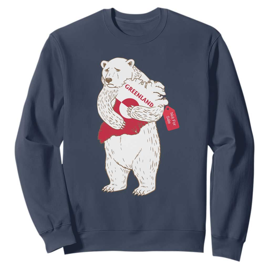 Greenland Is Not For Sale Sweatshirt Greenland Bear Hug TS11 Navy Print Your Wear