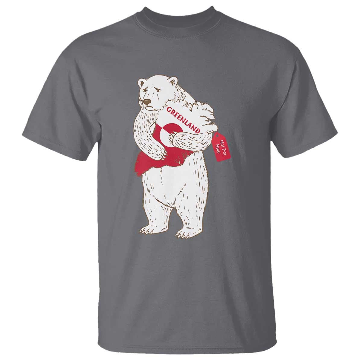 Greenland Is Not For Sale T Shirt Greenland Bear Hug TS11 Charcoal Print Your Wear