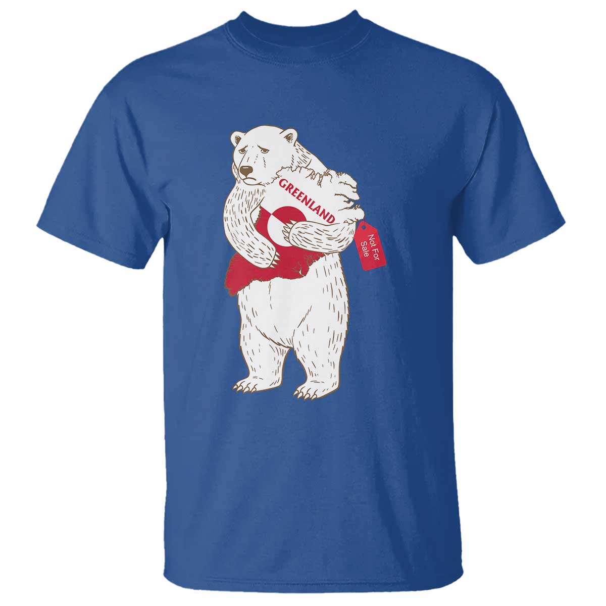Greenland Is Not For Sale T Shirt Greenland Bear Hug TS11 Royal Blue Print Your Wear