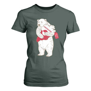 Greenland Is Not For Sale T Shirt For Women Greenland Bear Hug TS11 Dark Forest Green Print Your Wear