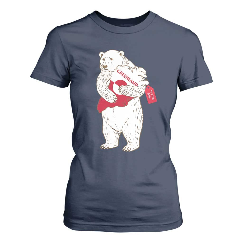 Greenland Is Not For Sale T Shirt For Women Greenland Bear Hug TS11 Navy Print Your Wear