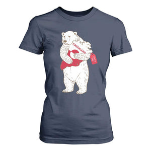Greenland Is Not For Sale T Shirt For Women Greenland Bear Hug TS11 Navy Print Your Wear
