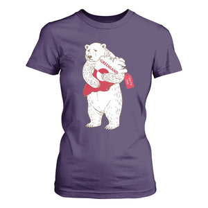 Greenland Is Not For Sale T Shirt For Women Greenland Bear Hug TS11 Purple Print Your Wear