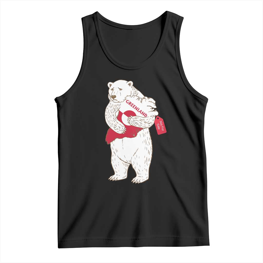 Greenland Is Not For Sale Tank Top Greenland Bear Hug TS11 Black Print Your Wear