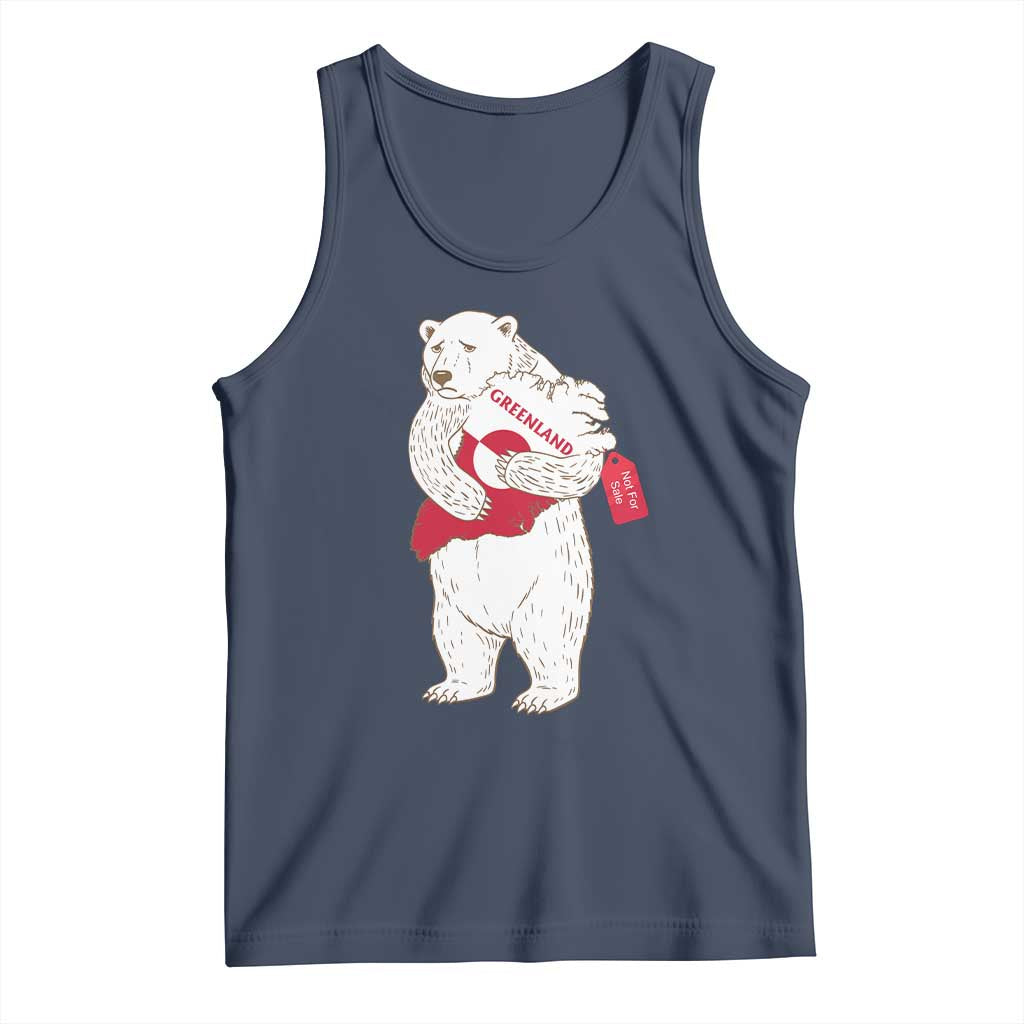 Greenland Is Not For Sale Tank Top Greenland Bear Hug TS11 Navy Print Your Wear