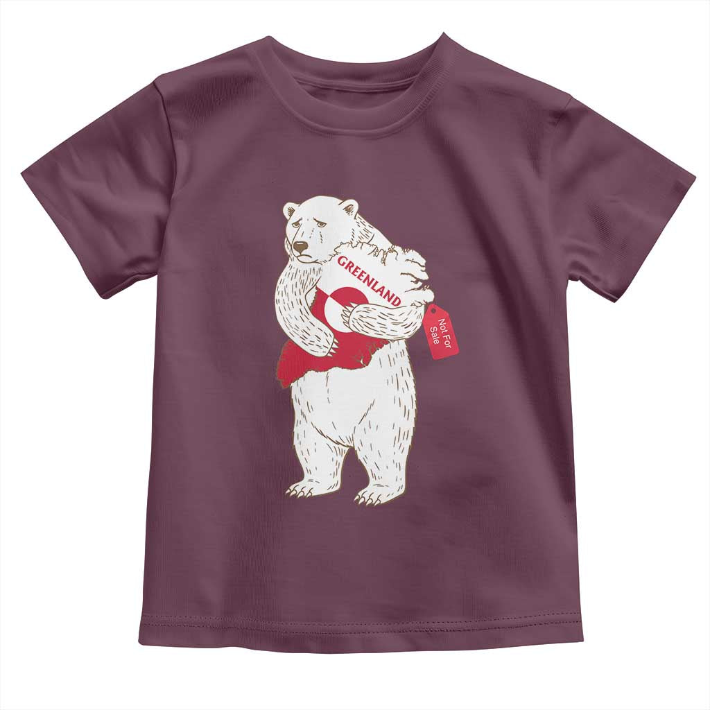 Greenland Is Not For Sale Toddler T Shirt Greenland Bear Hug TS11 Maroon Print Your Wear