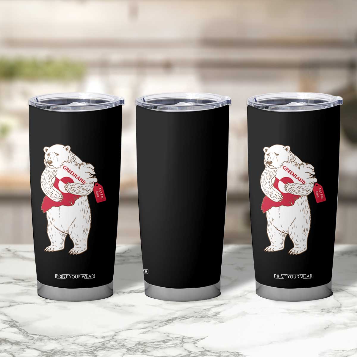 Greenland Is Not For Sale Tumbler Cup Greenland Bear Hug TS11 Print Your Wear