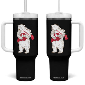 Greenland Is Not For Sale Tumbler With Handle Greenland Bear Hug TS11 One Size: 40 oz Black Print Your Wear