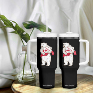 Greenland Is Not For Sale Tumbler With Handle Greenland Bear Hug TS11 Print Your Wear