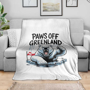 Paws Off Greenland Throw Blanket Resist Polar Bear Political Satire TS11 Print Your Wear