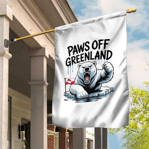 Paws Off Greenland Garden Flag Resist Polar Bear Political Satire TS11 Print Your Wear