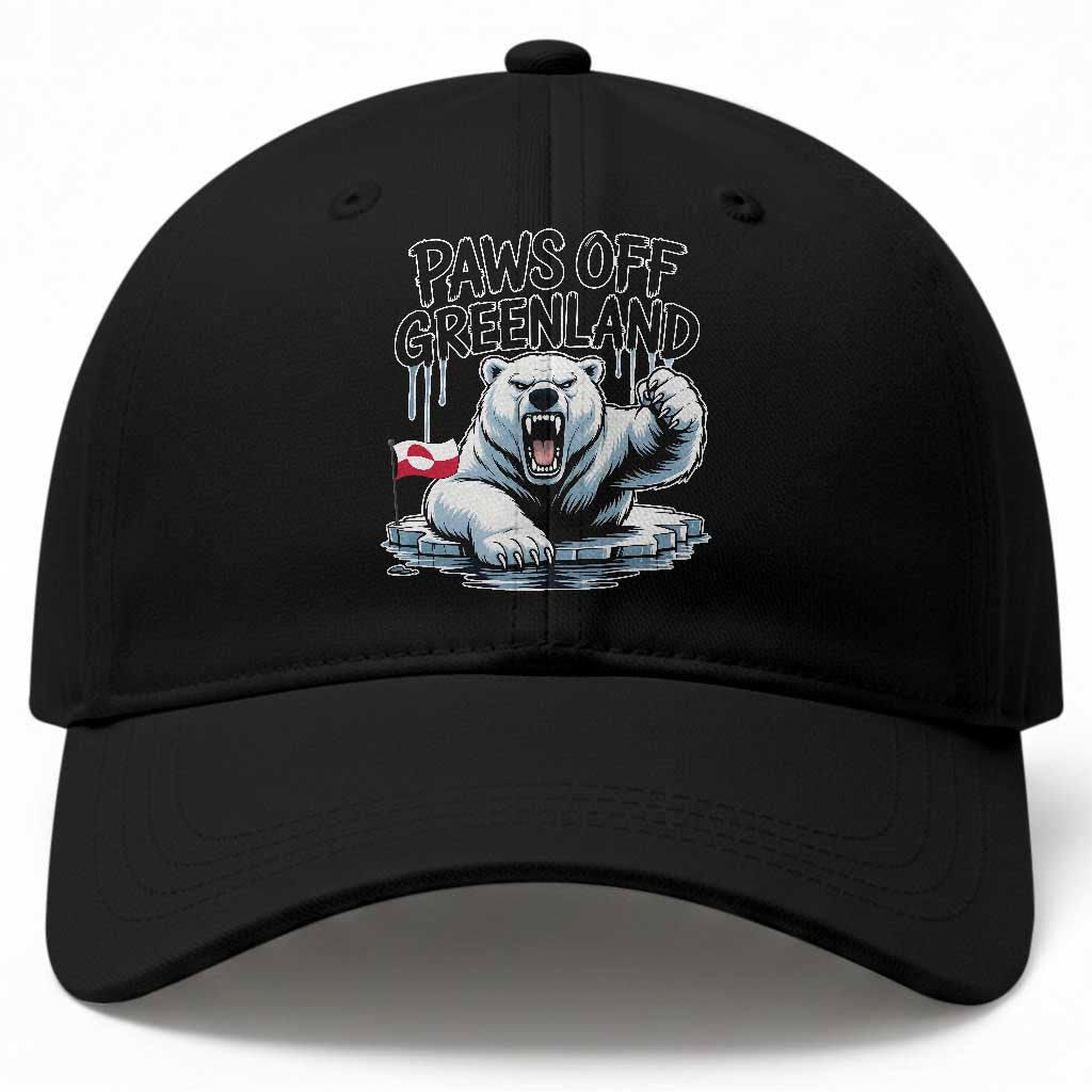 Paws Off Greenland Baseball Cap Resist Polar Bear Political Satire TS11 Print Your Wear