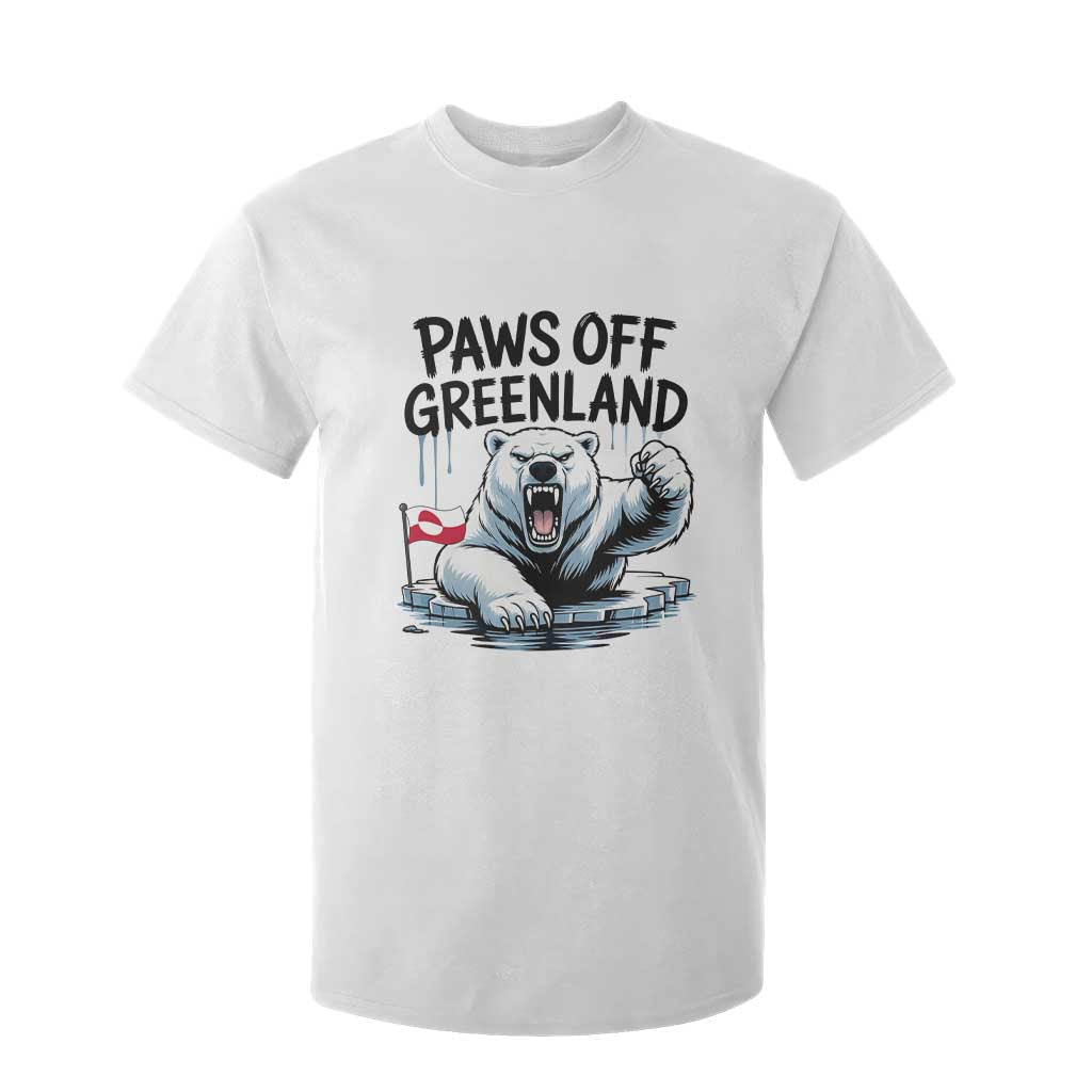 Paws Off Greenland T Shirt For Kid Resist Polar Bear Political Satire TS11 White Print Your Wear