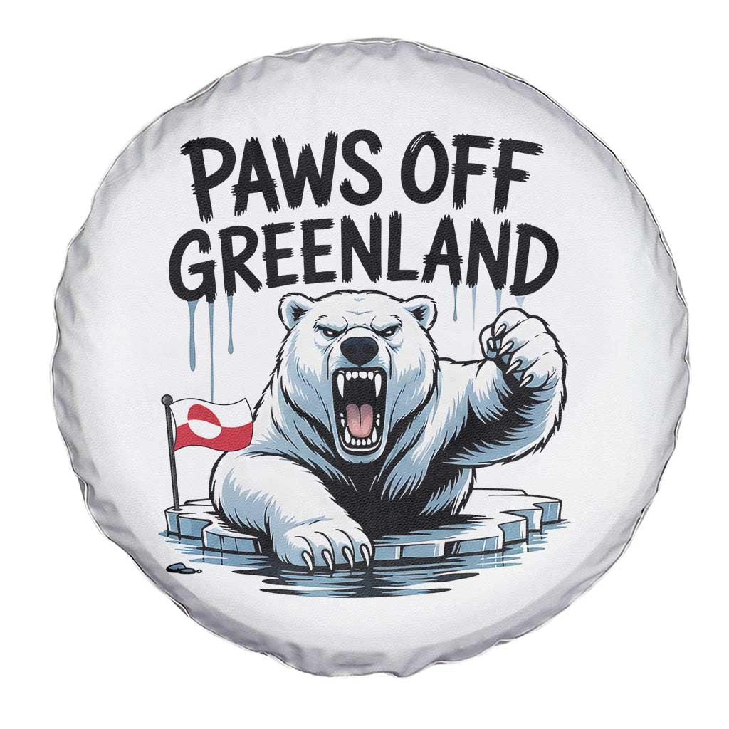 Paws Off Greenland Spare Tire Cover Resist Polar Bear Political Satire TS11 Print Your Wear