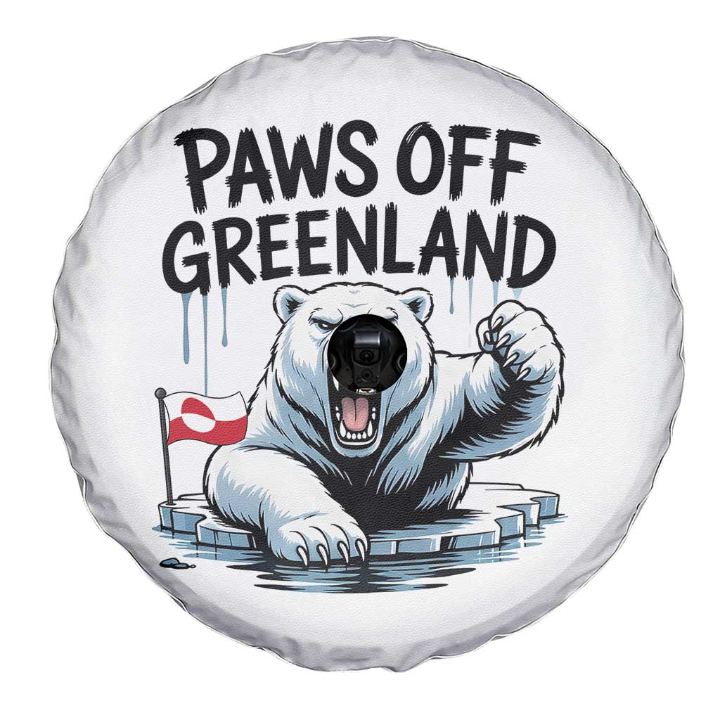 Paws Off Greenland Spare Tire Cover Resist Polar Bear Political Satire TS11 Print Your Wear