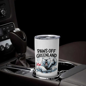 Paws Off Greenland Tumbler Cup Resist Polar Bear Political Satire TS11 Print Your Wear