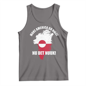 Nu Det Nuuk Make America Go Away Tank Top Support Greenland Political Statement TS11 Deep Heather Print Your Wear
