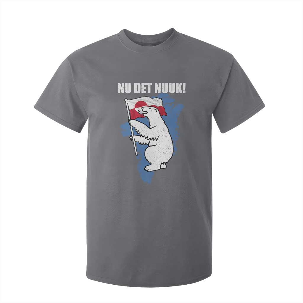 Nu Det Nuuk Nows Enough T Shirt For Kid Funny Saying Bear Greenlandic Flag TS11 Charcoal Print Your Wear