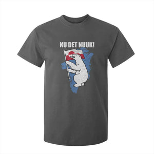 Nu Det Nuuk Nows Enough T Shirt For Kid Funny Saying Bear Greenlandic Flag TS11 Dark Heather Print Your Wear